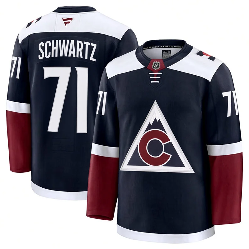 Men's Colorado Avalanche #71 Jaden Schwartz Fanatics Navy Alternate Premium Jersey