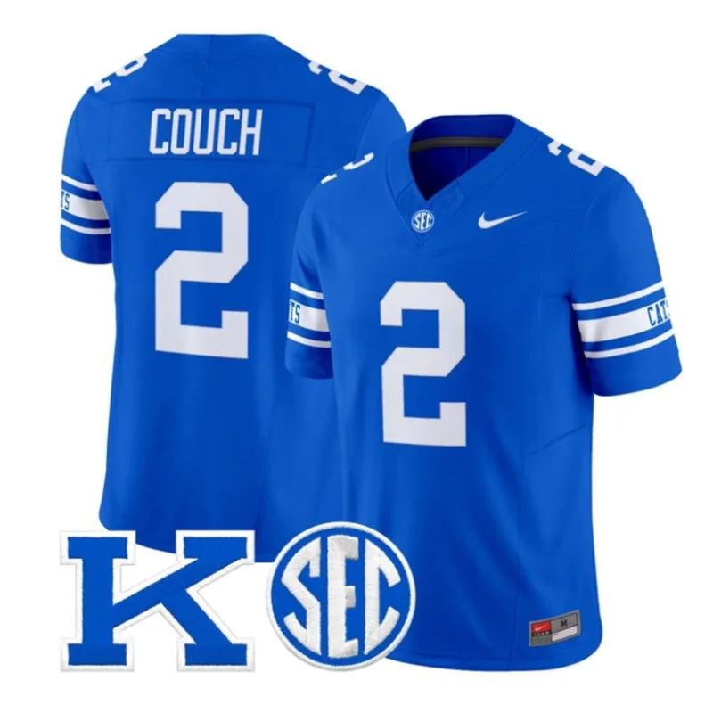 Kentucky Wildcats #2 Tim Couch Nike Royal Power K 1980's Retro Jersey