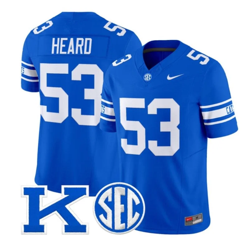 Kentucky Wildcats #53 Lance Heard Nike Royal Power K 1980's Retro Jersey