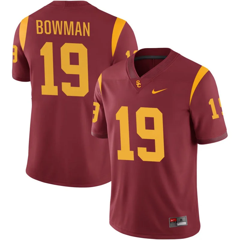 USC Trojans #19 Mark Bowman Nike Cardinal with Name Football Limited Jersey USC Trojans #19 Mark Bowman Nike Cardinal with Name Football Limited Jersey
