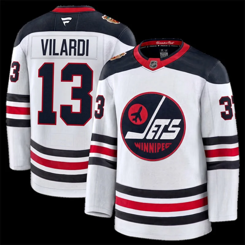 Men's Winnipeg Jets #13 Gabriel Vilardi Fanatics White 2026 NHL Heritage Classic Premium Jersey