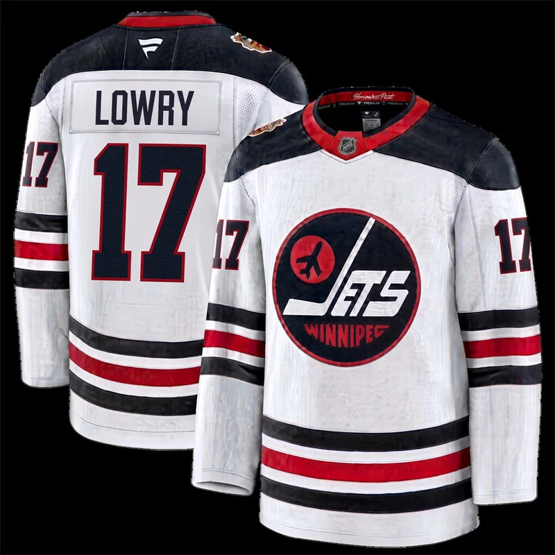 Men's Winnipeg Jets #17 Adam Lowry Fanatics White 2026 NHL Heritage Classic Premium Jersey