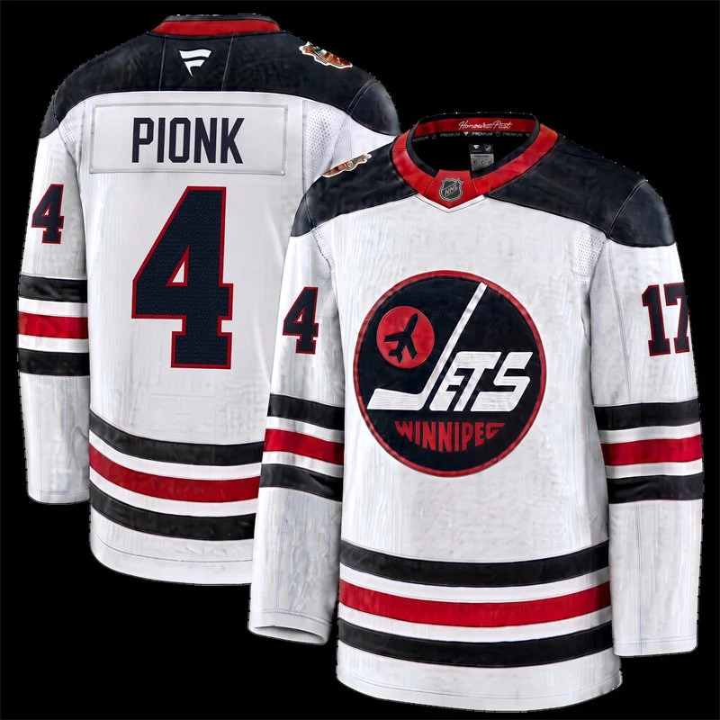Men's Winnipeg Jets #4 Neal Pionk Fanatics White 2026 NHL Heritage Classic Premium Jersey
