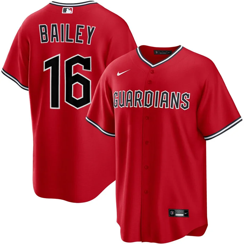 Mens Cleveland Guardians #16 Patrick Bailey Red Alternate Limited Jersey