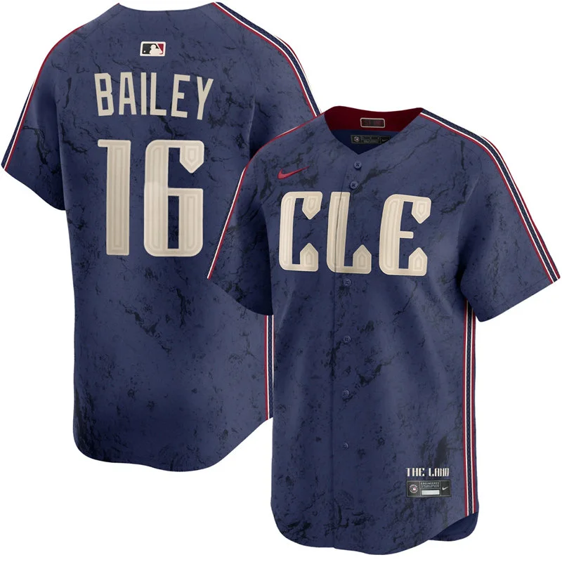 Mens Cleveland Guardians #16 Patrick Bailey Navy City Connect Limited Jersey