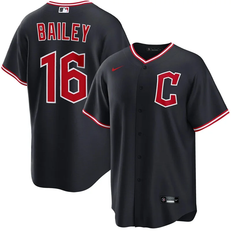 Mens Cleveland Guardians #16 Patrick Bailey Navy Alternate Limited Jersey