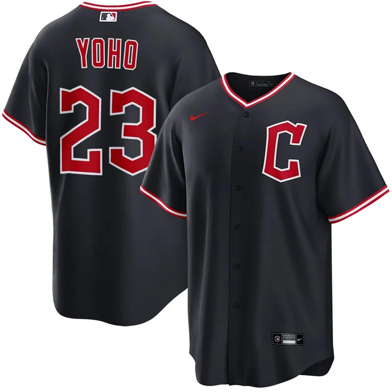 Mens Cleveland Guardians #23 Craig Yoho Navy Alternate Limited Jersey