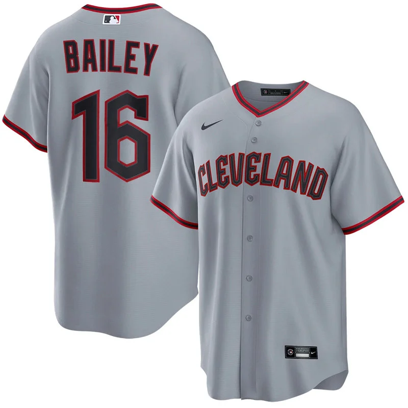 Mens Cleveland Guardians #16 Patrick Bailey Gray Road Limited Jersey