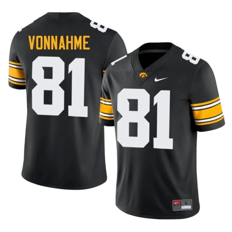 Iowa Hawkeyes #81 DJ Vonnahme Black Football Game Jersey