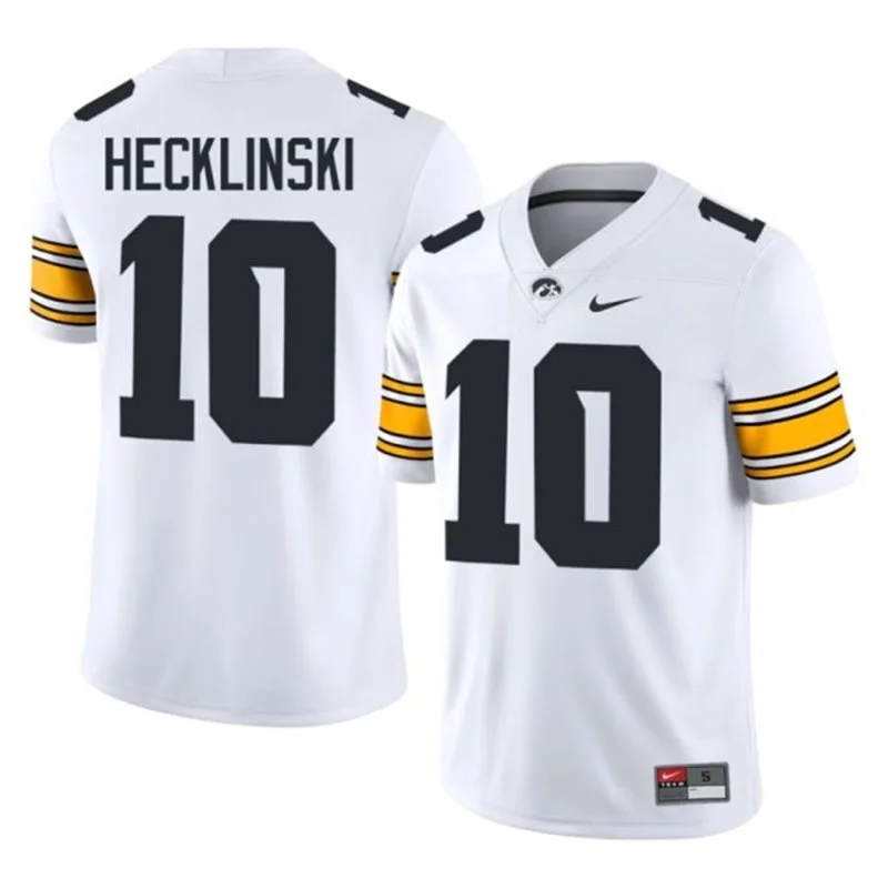 Iowa Hawkeyes #10 Jeremy Hecklinski White Football Game Jersey