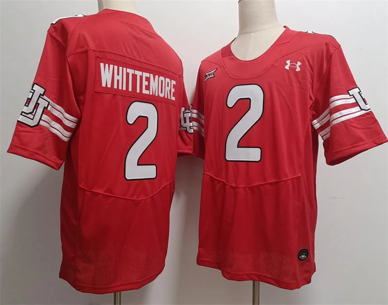 Utah Utes #2 Creed Whittemore  Red Retro College Football Throwback Jersey