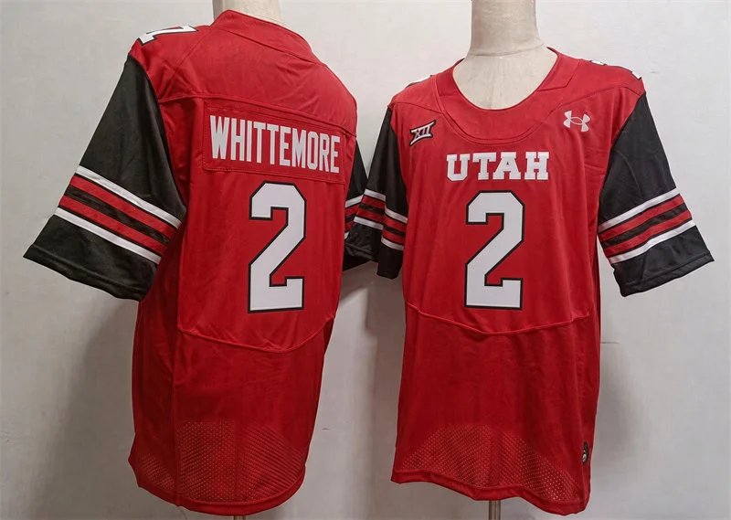 Utah Utes #2 Creed Whittemore Red Football Game Jersey