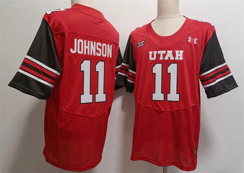 Utah Utes #11 Ricky Johnson Red Football Game Jersey Utah Utes #11 Ricky Johnson Red Football Game Jersey