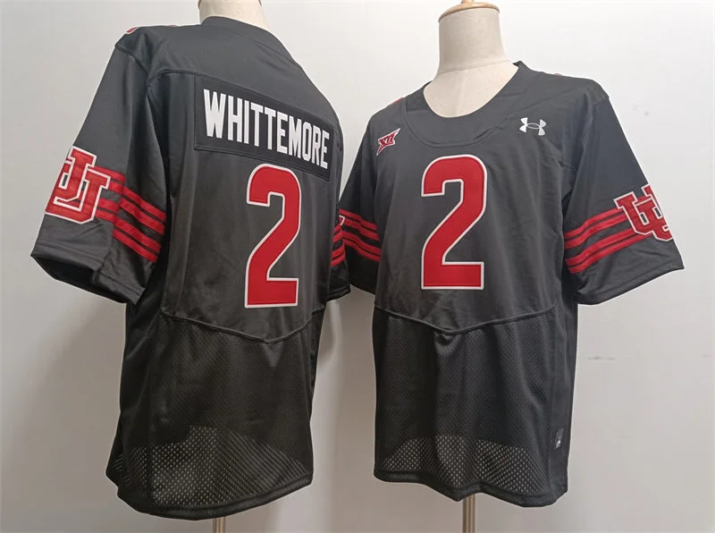 Utah Utes #2 Creed Whittemore Black Retro College Football Throwback Jersey