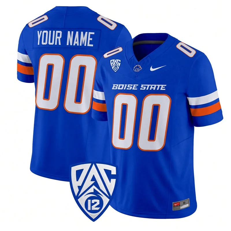 Boise State Broncos Custom Nike 2026 Pac-12 Royal Football Game Jersey