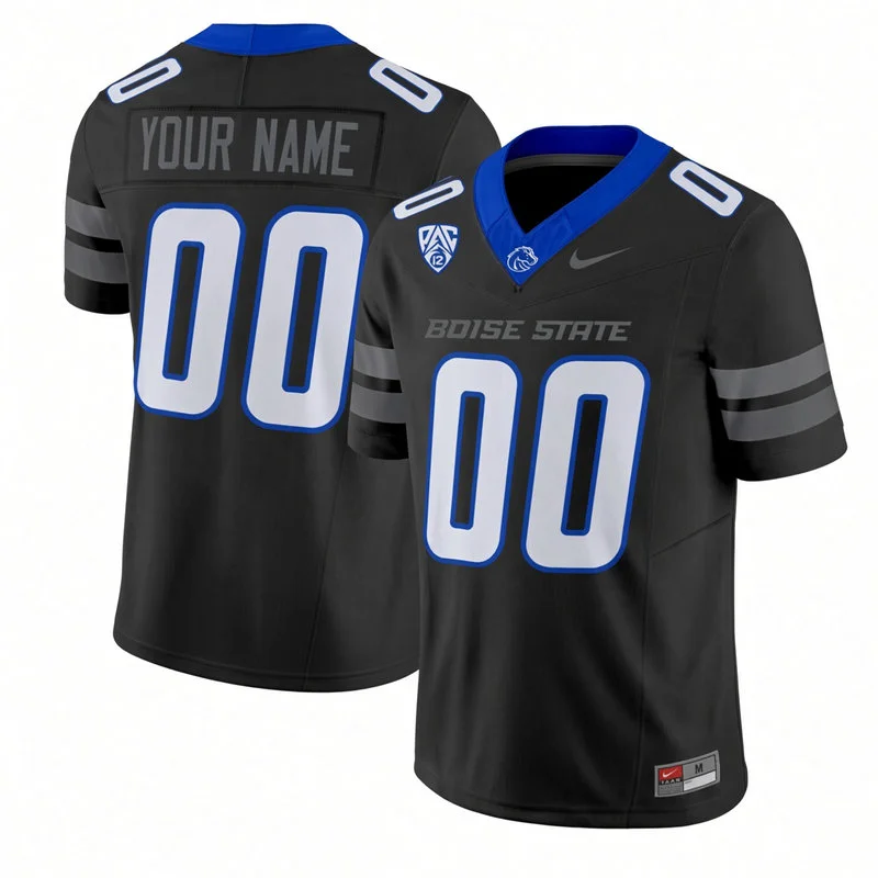 Boise State Broncos Custom Nike 2026 Pac-12 Black Football Game Jersey