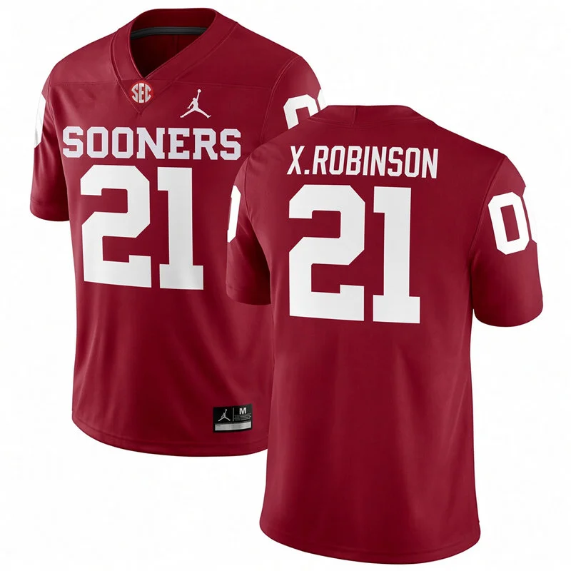 Oklahoma Sooners #21 Xavier Robinson 2026 Crimson Football Game Jersey