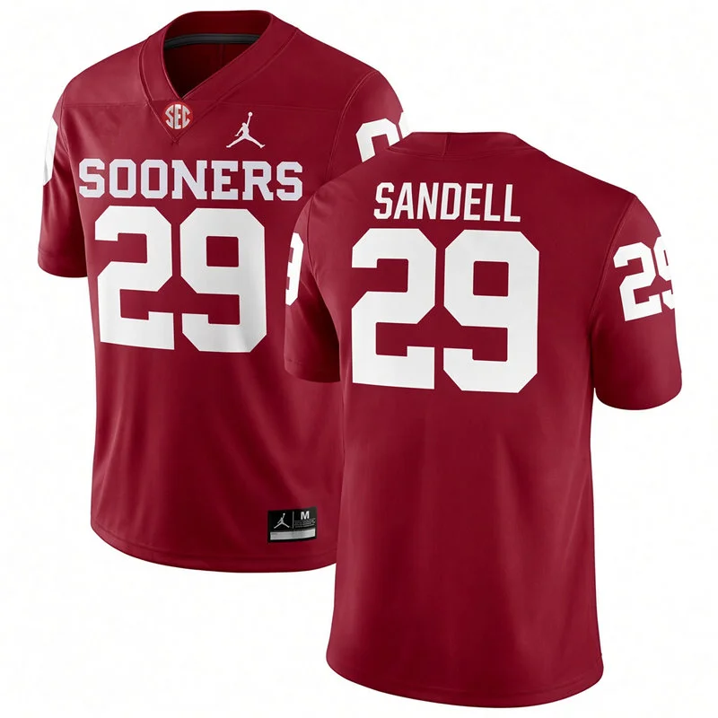 Oklahoma Sooners #29 Tate Sandell 2026 Crimson Football Game Jersey