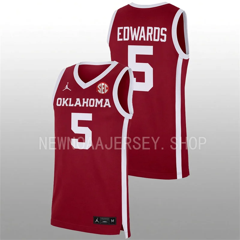 Oklahoma Sooners #5 B.J. Edwards 2026-27 Crimson Basketball Game Jersey