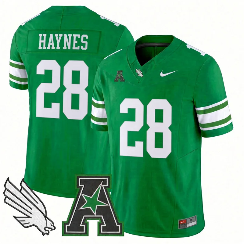 North Texas Mean Green Retired Player #28 Abner Haynes Nike Green Football Game Jersey