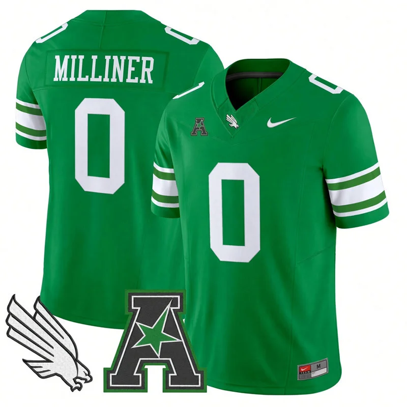 North Texas Mean Green #0 Corri Milliner Nike Green Football Game Jersey