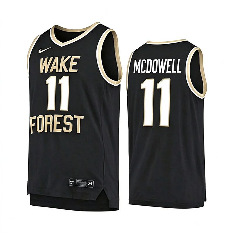 Wake Forest Demon Deacons #11 Jamari McDowell Nike Black College Basketball Game Jersey