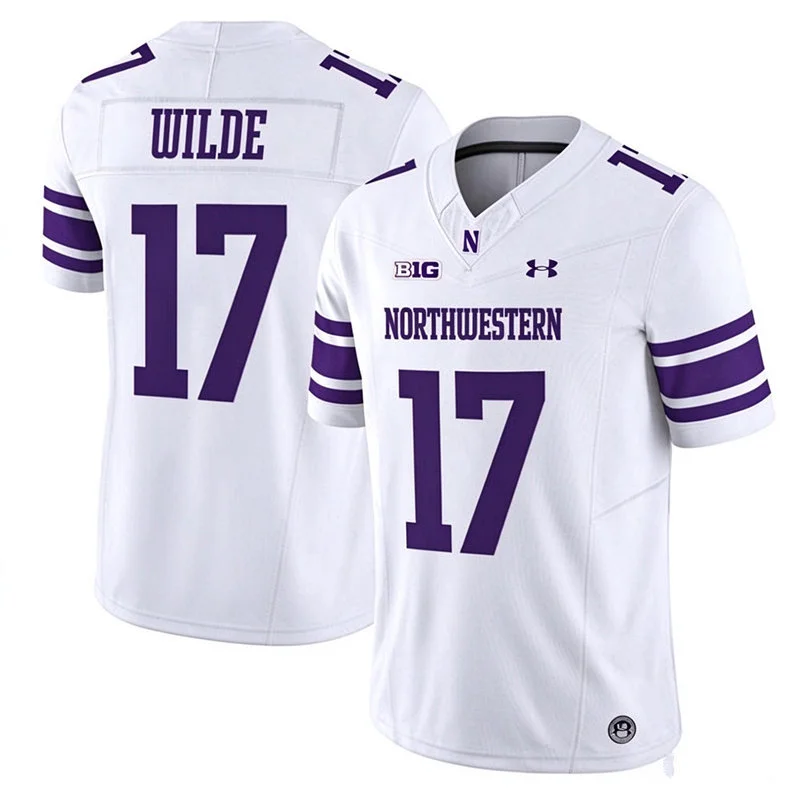 Northwestern Wildcats #17 Griffin Wilde White Football Game Jersey