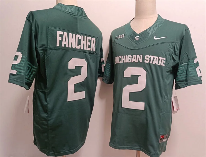 Michigan State Spartans #2 Cam Fancher Green Football Game Jersey