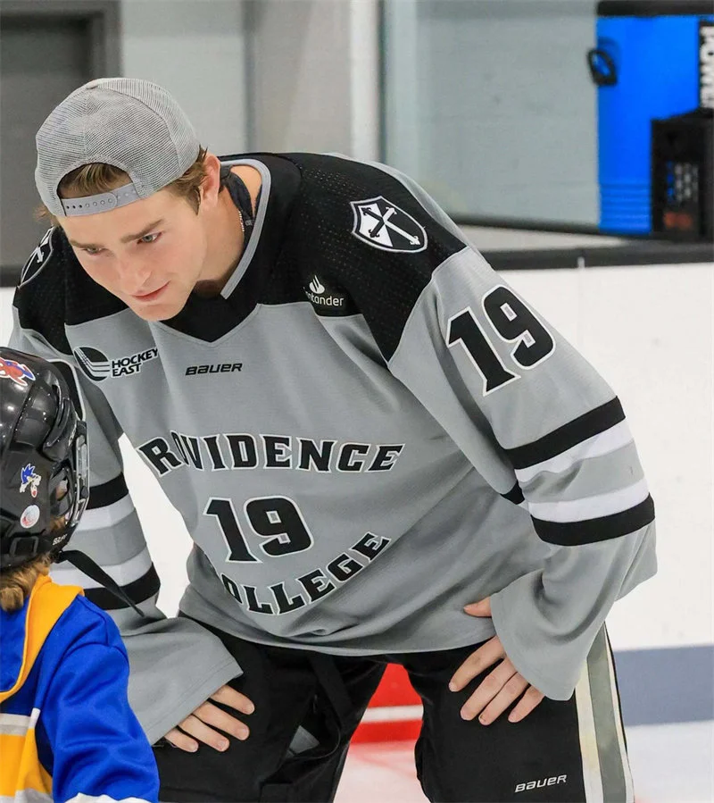 Providence Friars #19 Tanner Adams 2026 Bauer Gray Hockey Game Jersey