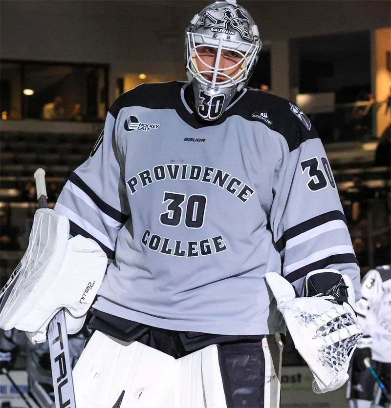 Providence Friars #30 Jack Parsons 2026 Bauer Gray Hockey Game Jersey