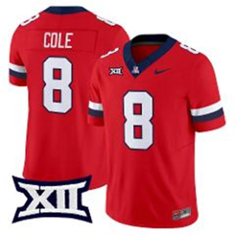 Arizona Wildcats #8 Jay'Vion Cole Nike Red 2026 XII College Football Game Jersey