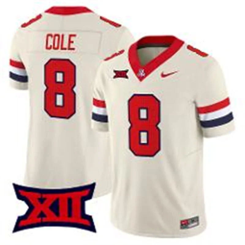 Arizona Wildcats #8 Jay'Vion Cole Nike 2026 Cream Alternate Football Game Jersey