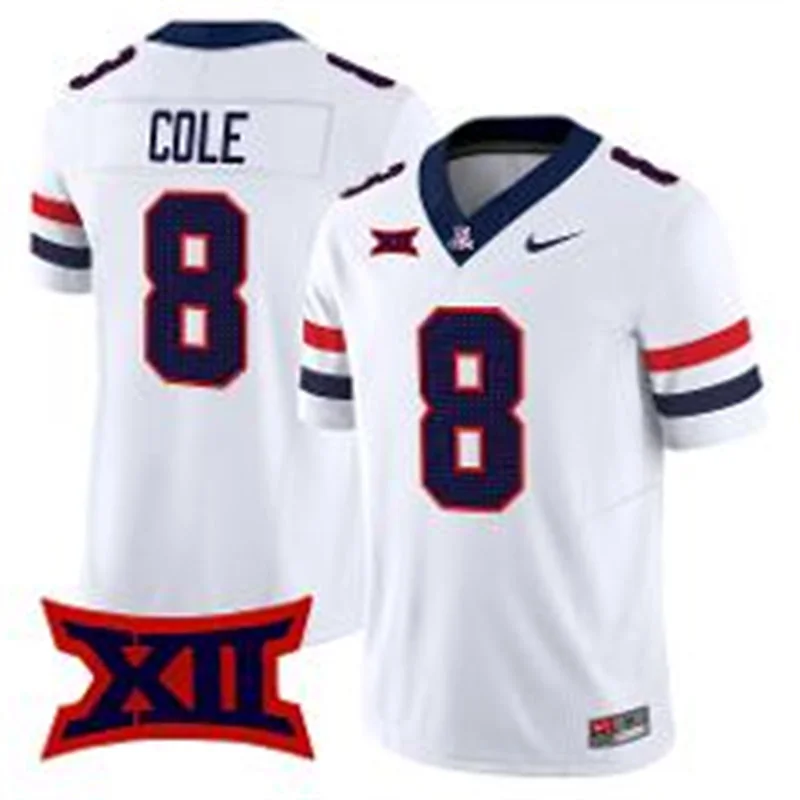 Arizona Wildcats #8 Jay'Vion Cole Nike White 2026 XII College Football Game Jersey