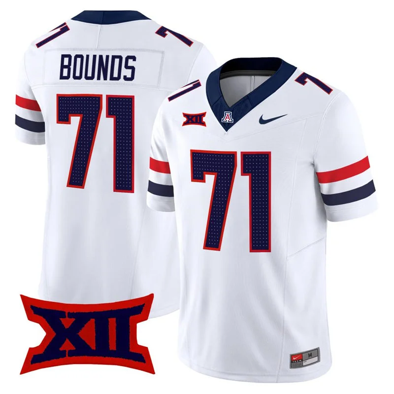 Arizona Wildcats #71 Tristan Bounds White 2026 XII College Football Game Jersey