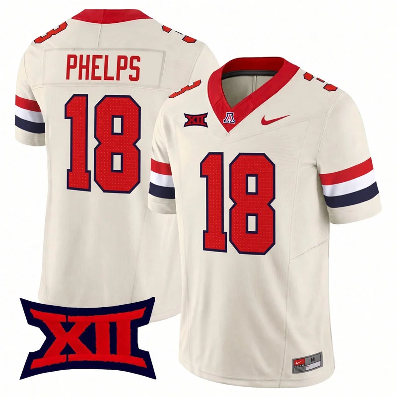 Arizona Wildcats #18 Brandon Phelps Nike Cream Alternate Football Game Jersey