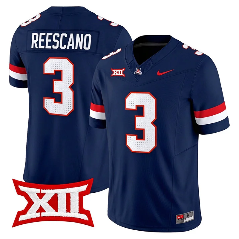 Arizona Wildcats #3 Kedrick Reescano Navy 2026 XII Football Game Jersey