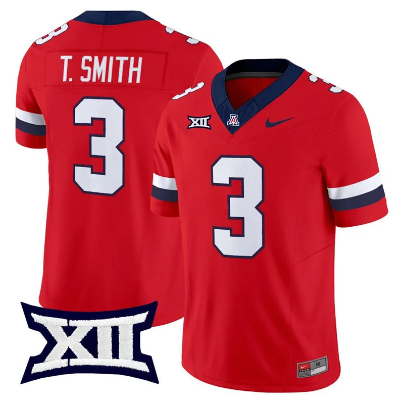Arizona Wildcats #3 Tre Smith Red 2026 XII Football Game Jersey