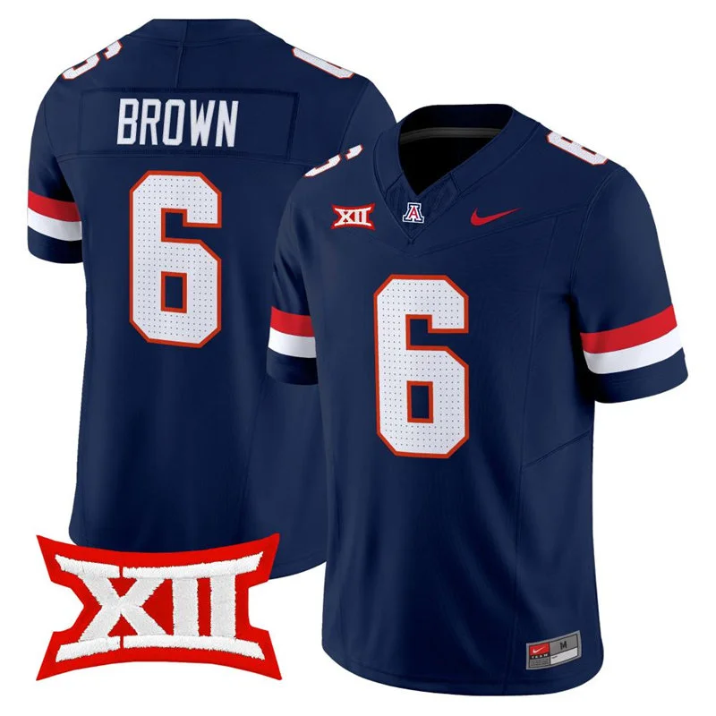 Arizona Wildcats #6 Taye Brown Navy 2026 XII Football Game Jersey