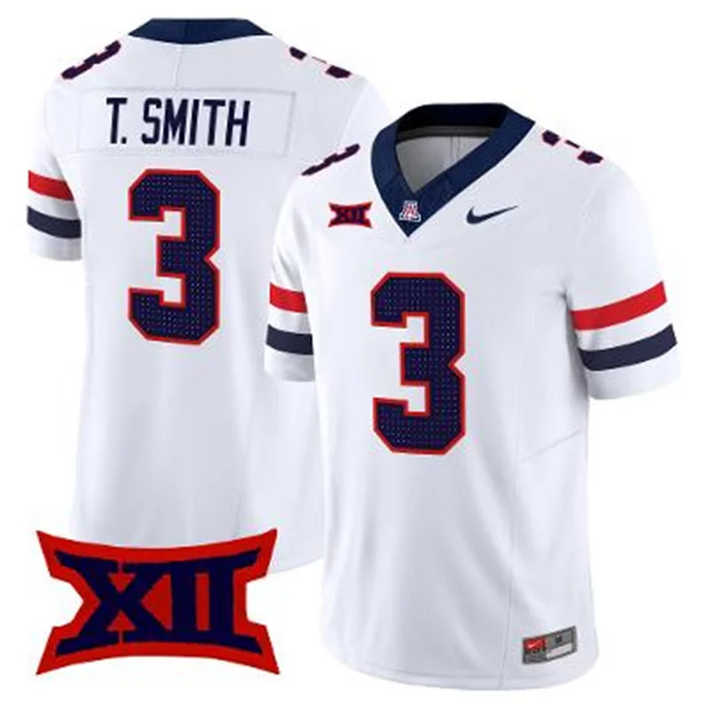 Arizona Wildcats #3 Tre Smith White 2026 XII College Football Game Jersey
