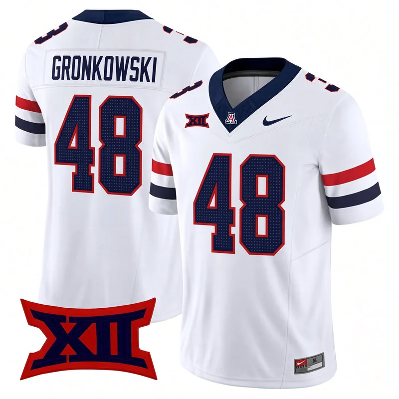 Arizona Wildcats #48 Rob Gronkowski White 2026 XII College Football Game Jersey