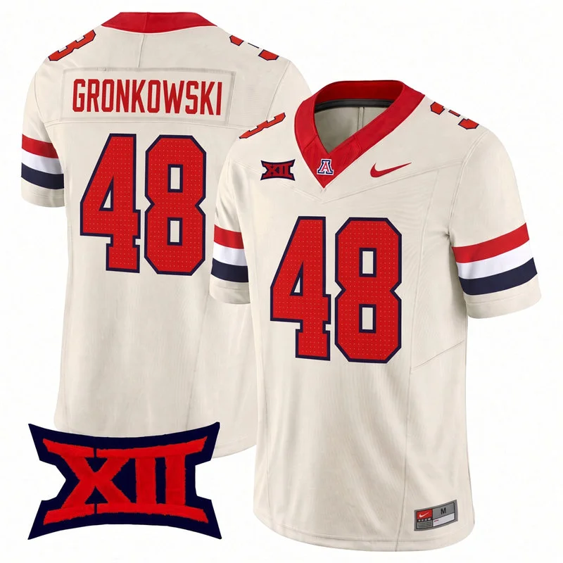 Arizona Wildcats #48 Rob Gronkowski Nike Cream Alternate Football Game Jersey