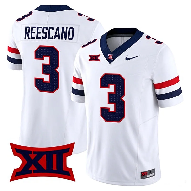 Arizona Wildcats #3 Kedrick Reescano White 2026 XII College Football Game Jersey