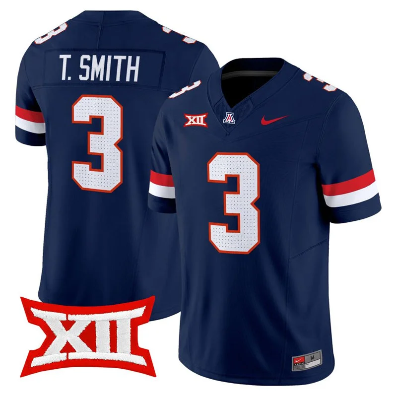 Arizona Wildcats #3 Tre Smith Navy 2026 XII Football Game Jersey