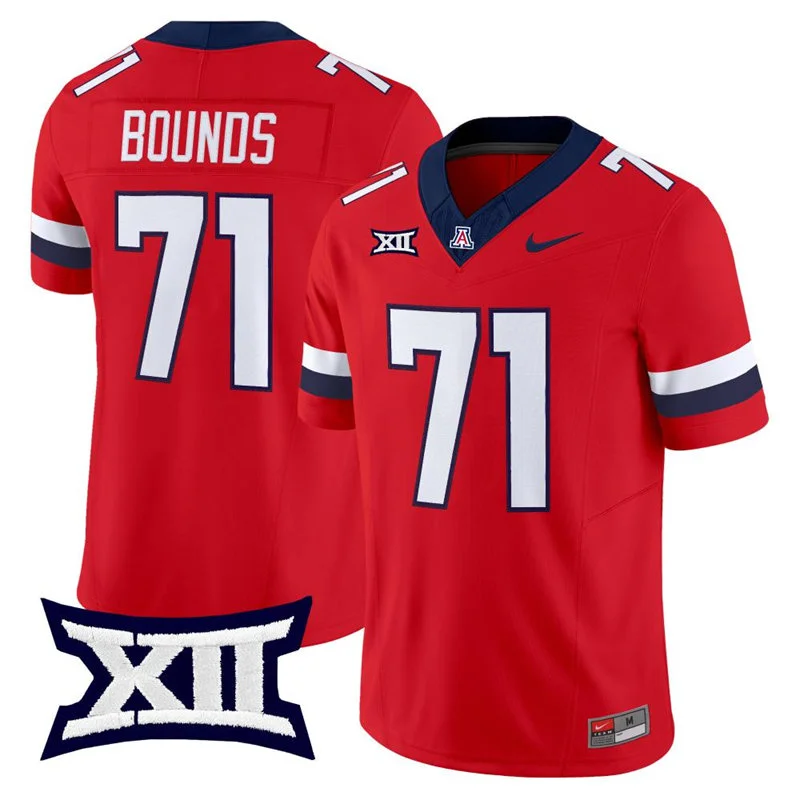Arizona Wildcats #71 Tristan Bounds Red 2026 XII Football Game Jersey