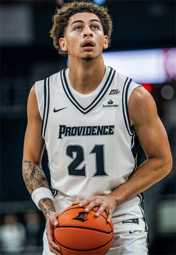 Providence Friars #21 Miles Byrd 2027 White Basketball Game Jersey