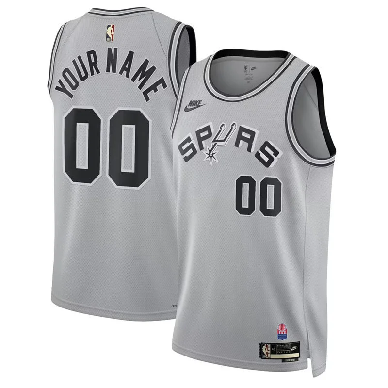 San Antonio Spurs Custom Silver Nike ABA-Era Classic Edition Swingman Jersey
