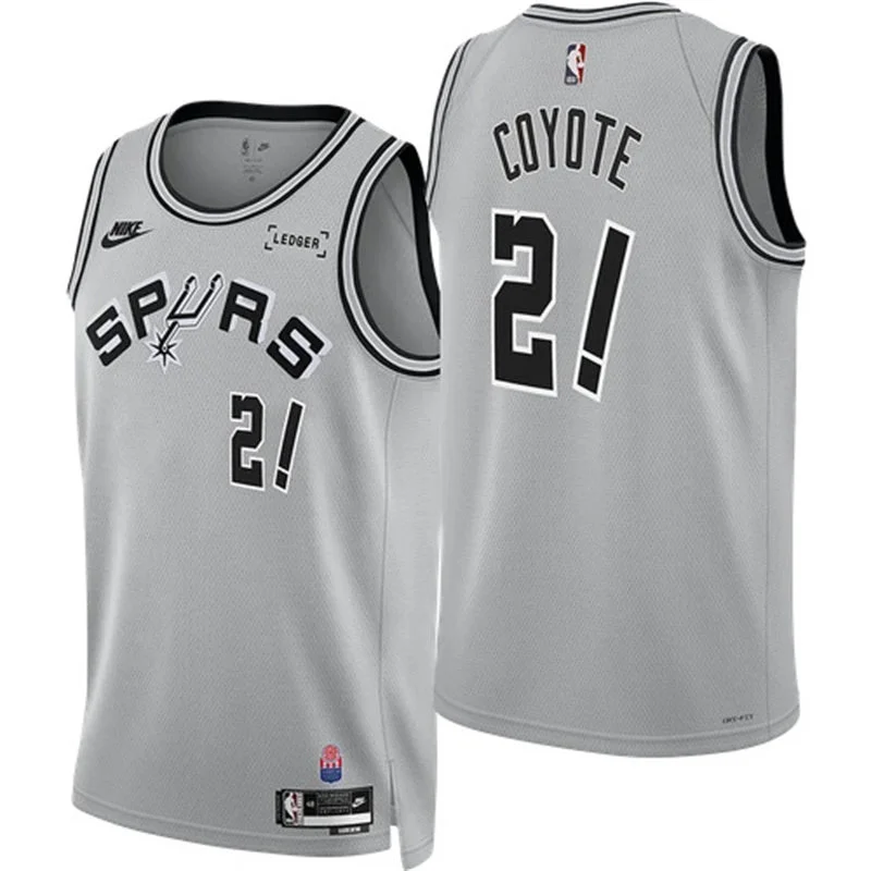 Men's San Antonio Spurs Coyote Silver Nike ABA-Era Classic Edition Swingman Jersey