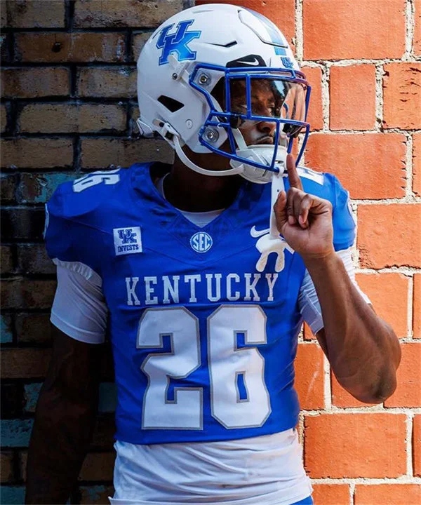Kentucky Wildcats #26 Jason Patterson Royal Football Game Jersey