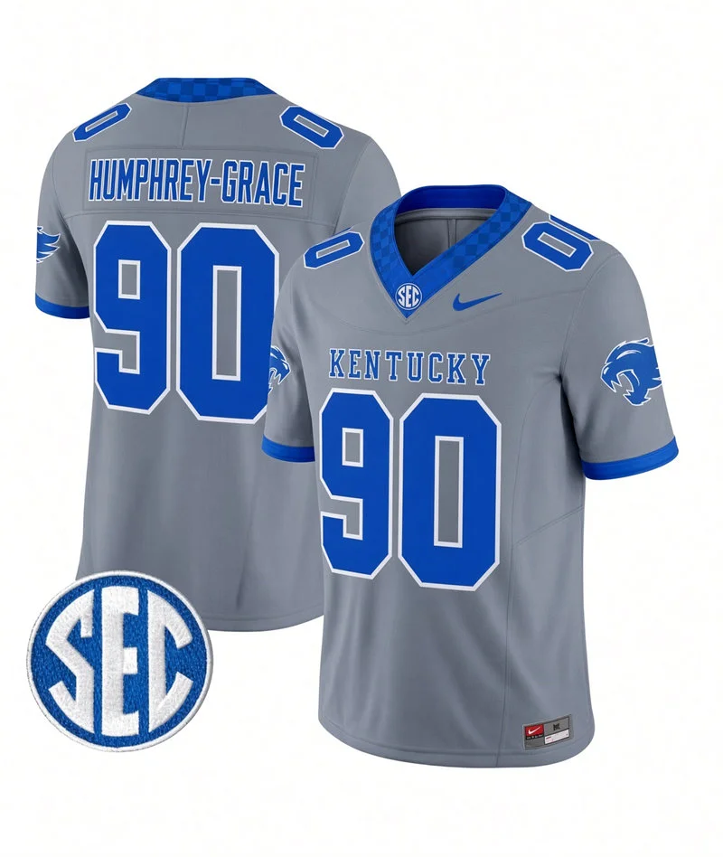 Kentucky Wildcats #90 Mi'Quise Humphrey-Grace Gray Football Game Jersey