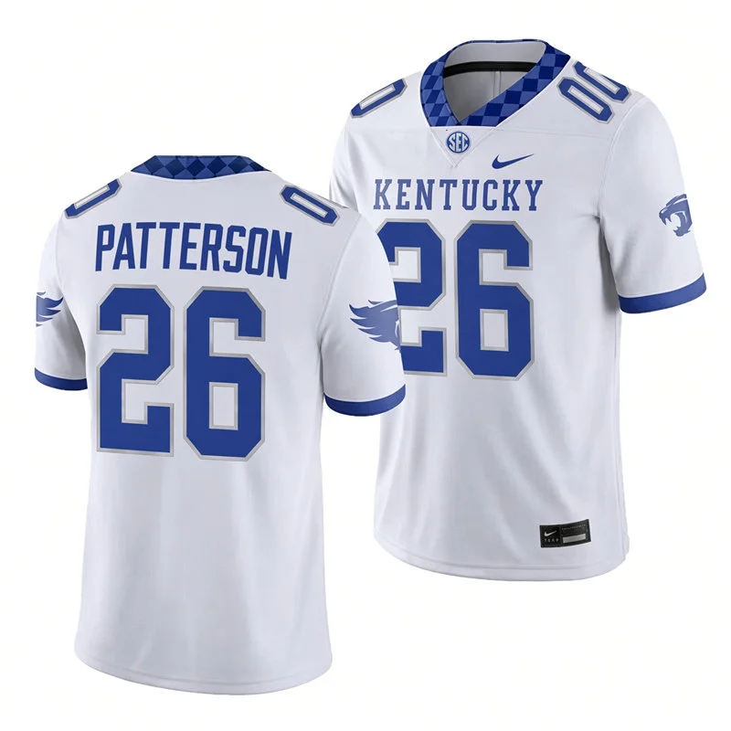 Kentucky Wildcats #26 Jason Patterson White Football Game Jersey
